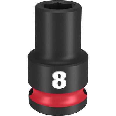 Milwaukee Shockwave 8 mm X 3/8 in. drive Metric 6 Point Standard Impact Socket