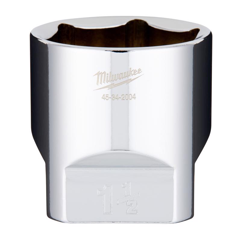 Milwaukee 1-1/2 in. X 1/2 in. drive SAE 6 Point Standard Socket