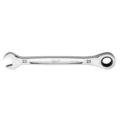 Milwaukee 20 mm X 20 mm 12 Point Metric Ratcheting Combination Wrench 10.71 in. L