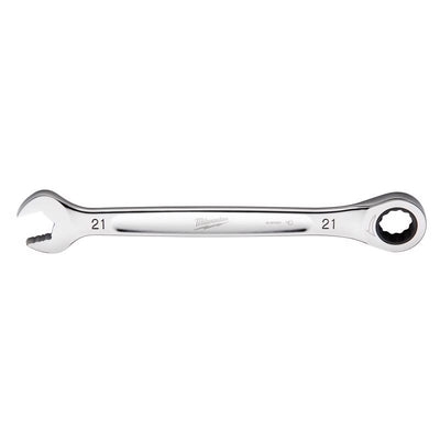 Milwaukee 21 mm X 21 mm 12 Point Metric Ratcheting Combination Wrench 11.1 in. L