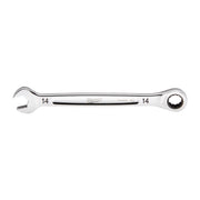Milwaukee 14 mm X 14 mm 12 Point Metric Ratcheting Combination Wrench 7.8 in. L