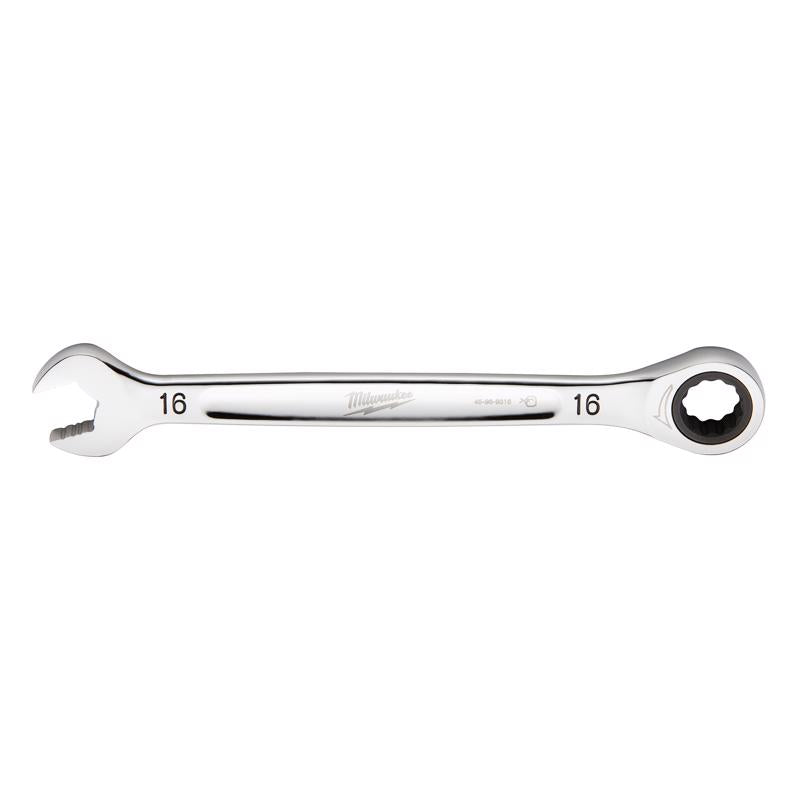 Milwaukee 16 mm X 16 mm 12 Point Metric Ratcheting Combination Wrench 8.58 in. L