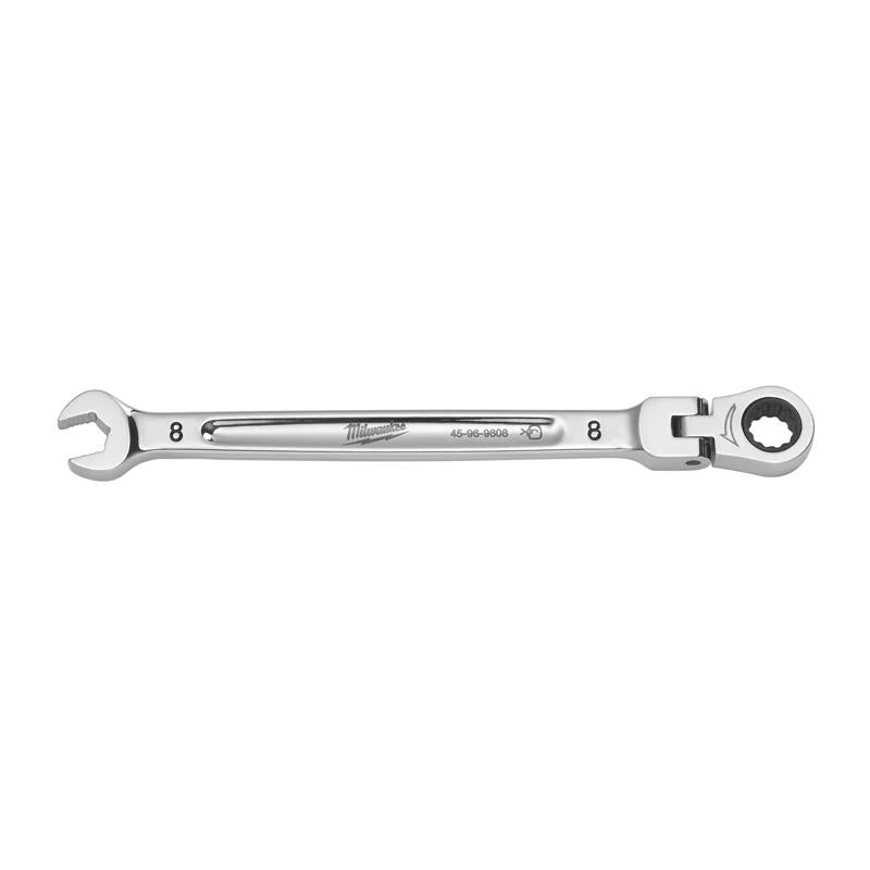 Milwaukee 8 mm X 8 mm 12 Point Metric Flex Head Combination Wrench 5.75 in. L