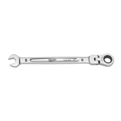 Milwaukee 9 mm X 9 mm 12 Point Metric Flex Head Combination Wrench 6.14 in. L