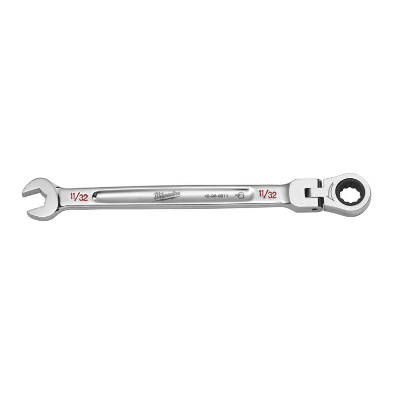 Milwaukee 11/32 in. X 11/32 in. 12 Point SAE Flex Head Combination Wrench 6.14 in. L