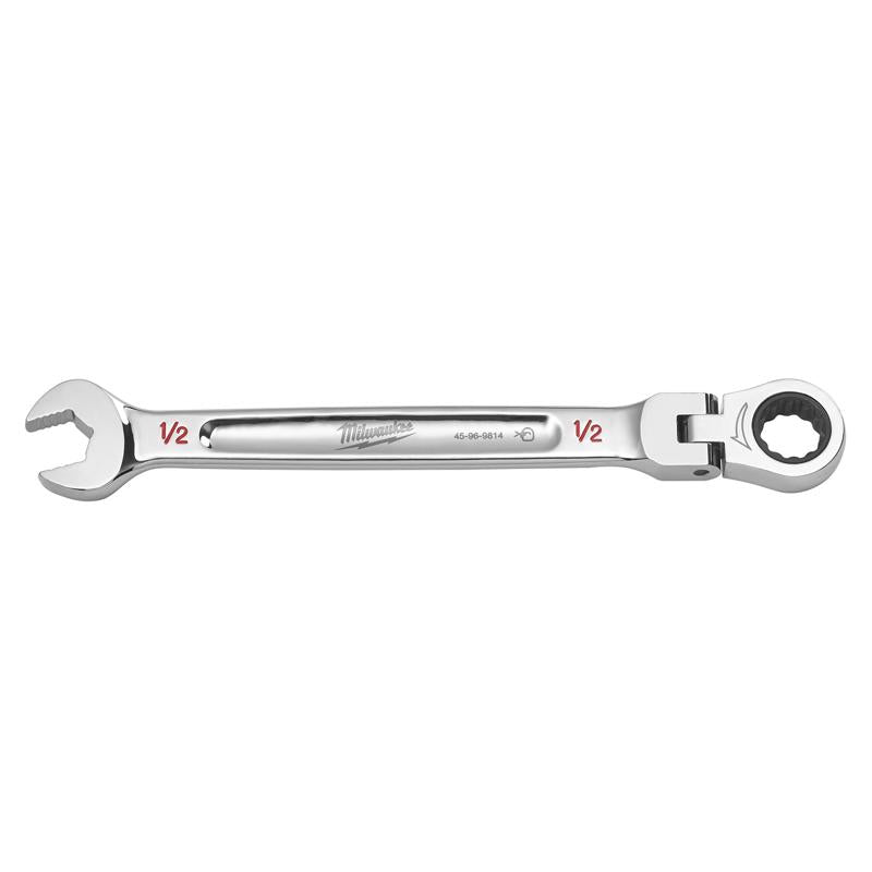 Milwaukee 1/2 in. X 1/2 in. 12 Point SAE Flex Head Combination Wrench 7.34 in. L