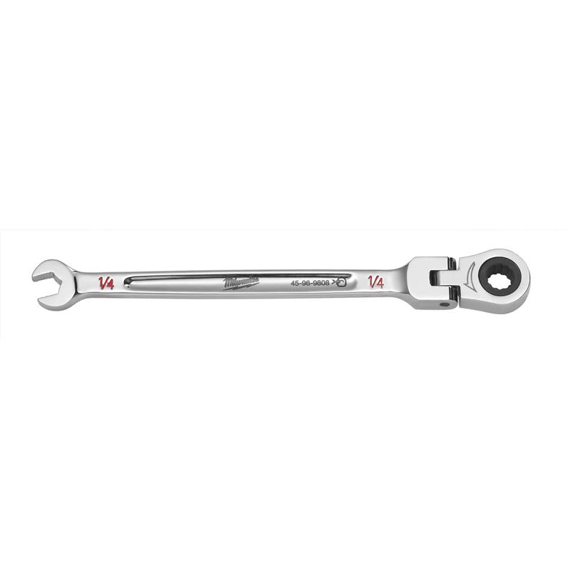 Milwaukee 1/4 in. X 1/4 in. 12 Point SAE Flex Head Combination Wrench 5.28 in. L