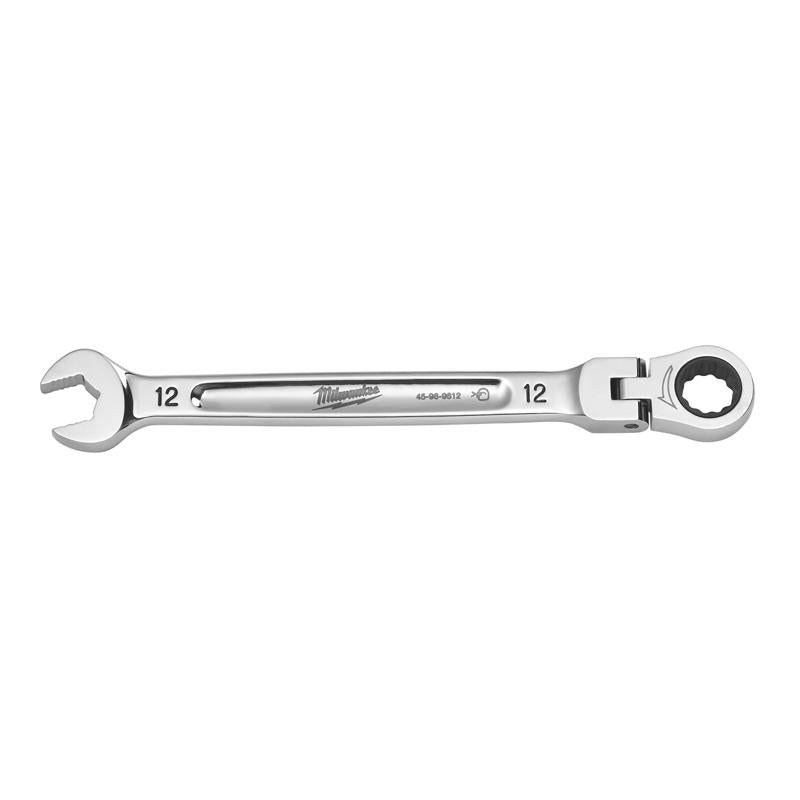 Milwaukee 12 mm X 12 mm 12 Point Metric Flex Head Combination Wrench 7.03 in. L