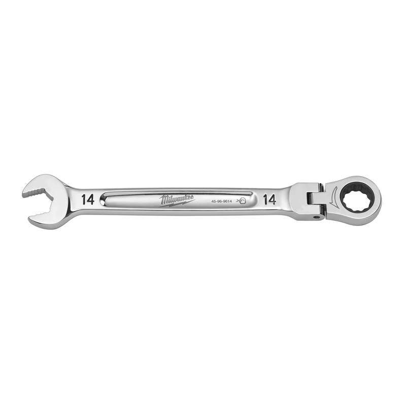 Milwaukee 14 mm X 14 mm 12 Point Metric Flex Head Combination Wrench 7.8 in. L