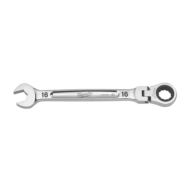 Milwaukee 16 mm X 16 mm 12 Point Metric Flex Head Combination Wrench 8.58 in. L