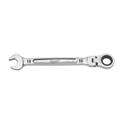 Milwaukee 16 mm X 16 mm 12 Point Metric Flex Head Combination Wrench 8.58 in. L