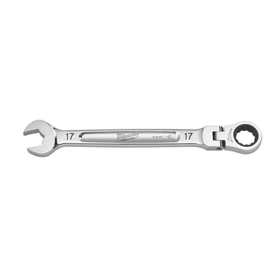 Milwaukee 17 mm X 17 mm 12 Point Metric Flex Head Combination Wrench 9.19 in. L