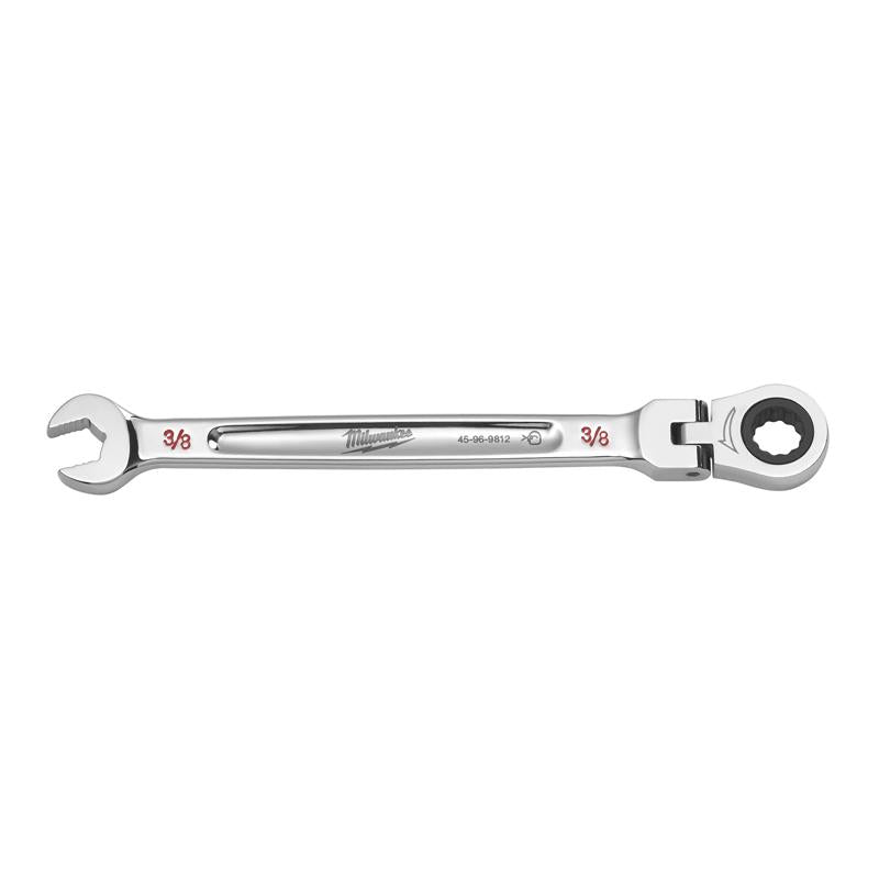 Milwaukee 3/8 in. X 3/8 in. 12 Point SAE Flex Head Combination Wrench 6.5 in. L