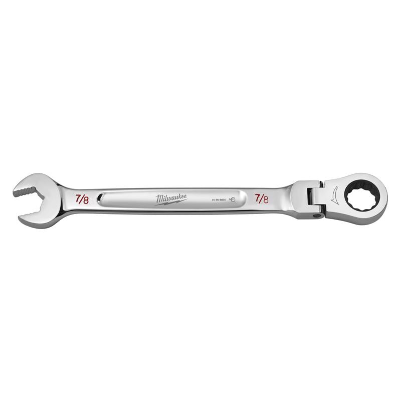 Milwaukee 7/8 in. X 7/8 in. 12 Point SAE Flex Head Combination Wrench 1.88 in. L