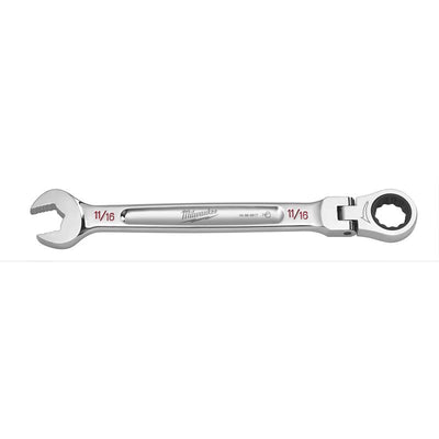Milwaukee 11/16 in. X 11/16 in. 12 Point SAE Flex Head Combination Wrench 9.19 in. L