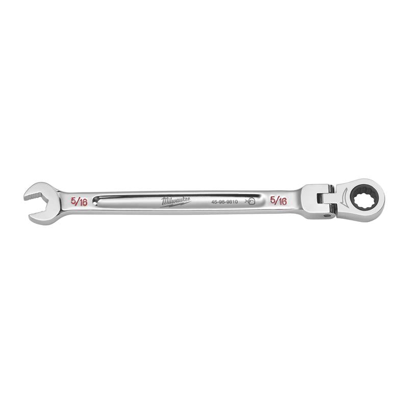 Milwaukee 5/16 in. X 5/16 in. 12 Point SAE Flex Head Combination Wrench 5.75 in. L