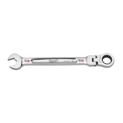 Milwaukee 9/16 in. X 9/16 in. 12 Point SAE Flex Head Combination Wrench 7.8 in. L