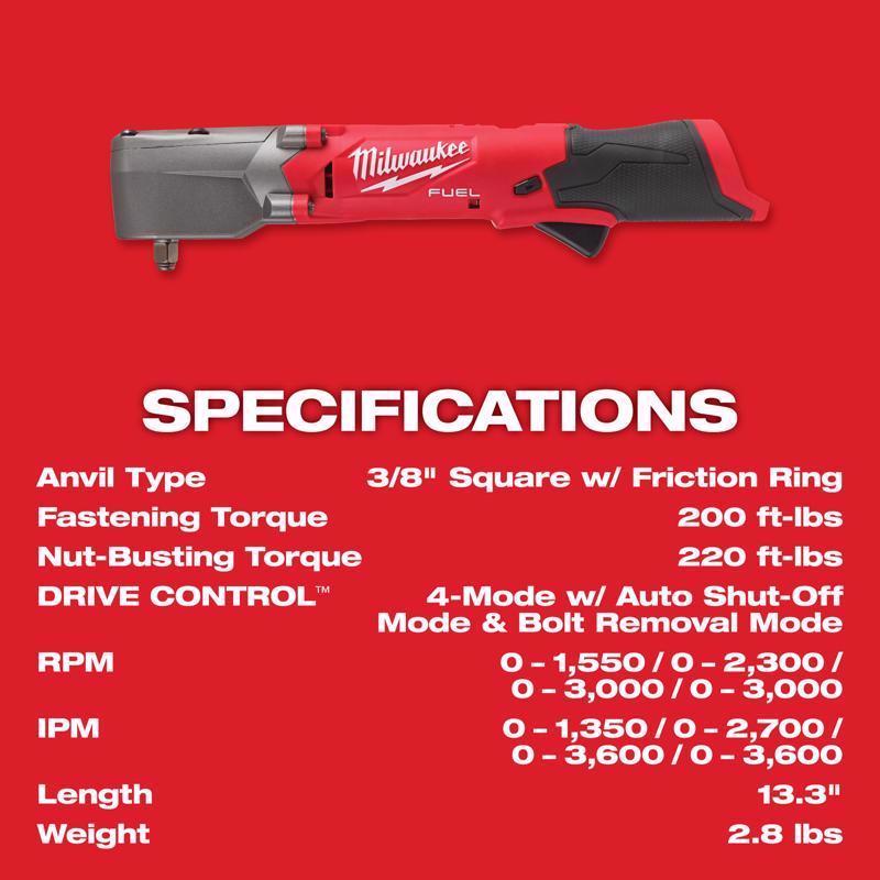 Milwaukee M12 FUEL 3/8 in. Cordless Brushless Impact Wrench Tool Only