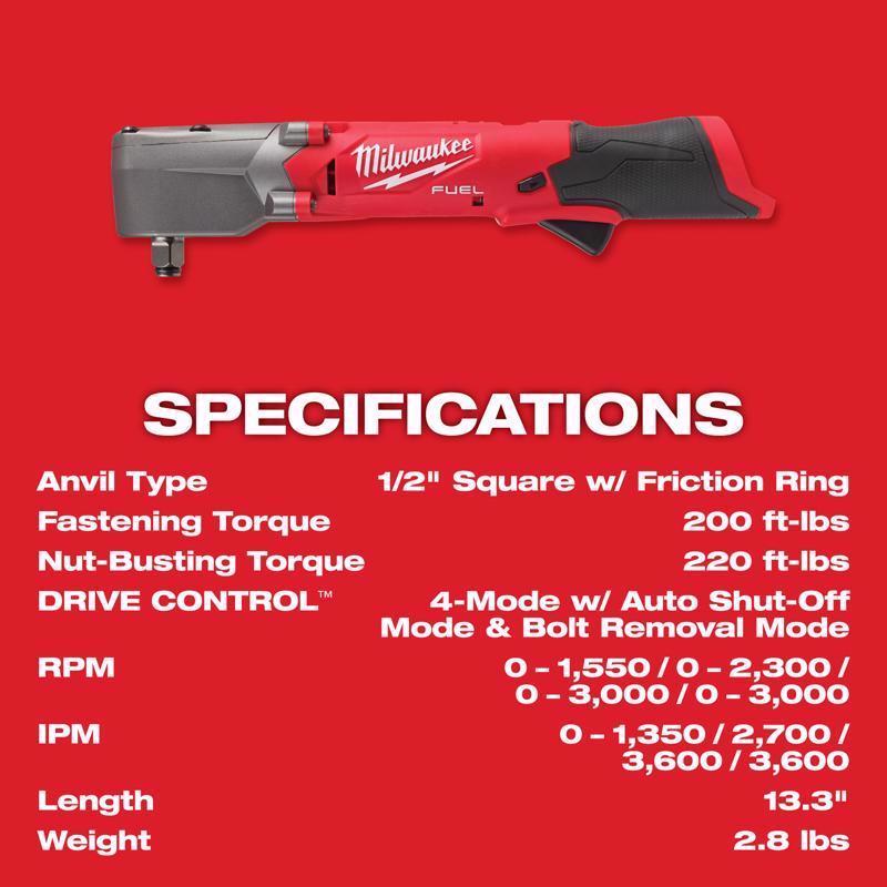 Milwaukee M12 FUEL 1/2 in. Cordless Brushless Impact Wrench Tool Only