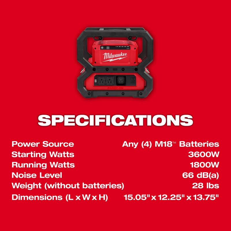 Milwaukee M18 Carry-On Lithium-Ion Power Supply