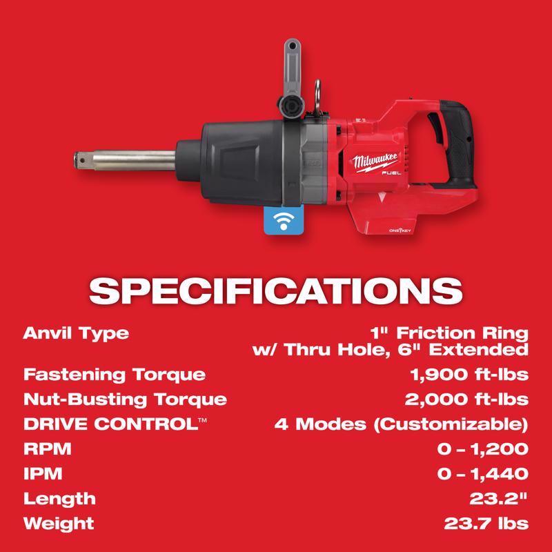 Milwaukee M18 FUEL 1 in. Cordless Brushless High Torque Impact Wrench Tool Only