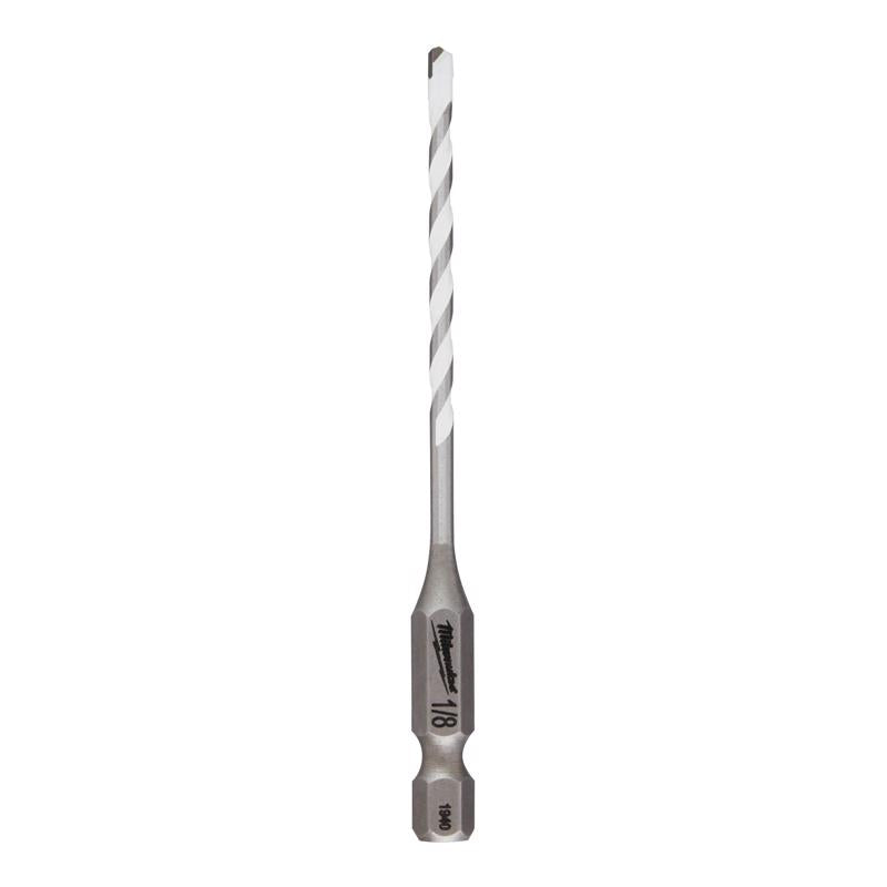 Milwaukee Shockwave 1/8 in. X 3.5 in. L Carbide Percussion Drill Bit Hex Shank