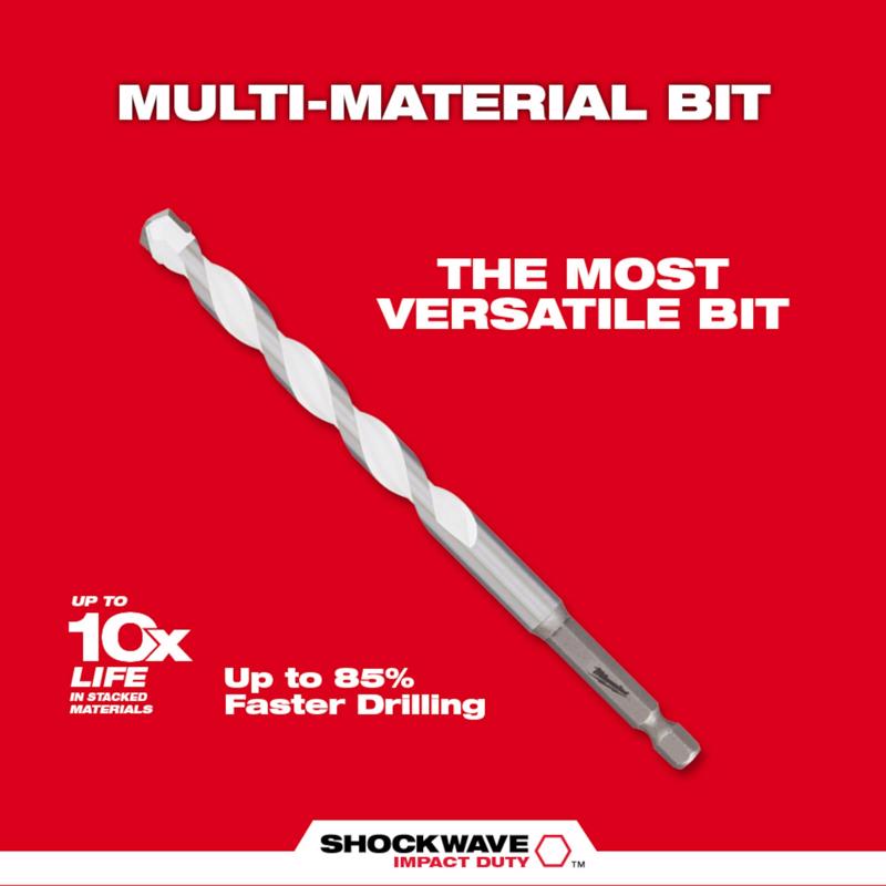 Milwaukee Shockwave 5/32 in. X 6 in. L Carbide Percussion Drill Bit Hex Shank