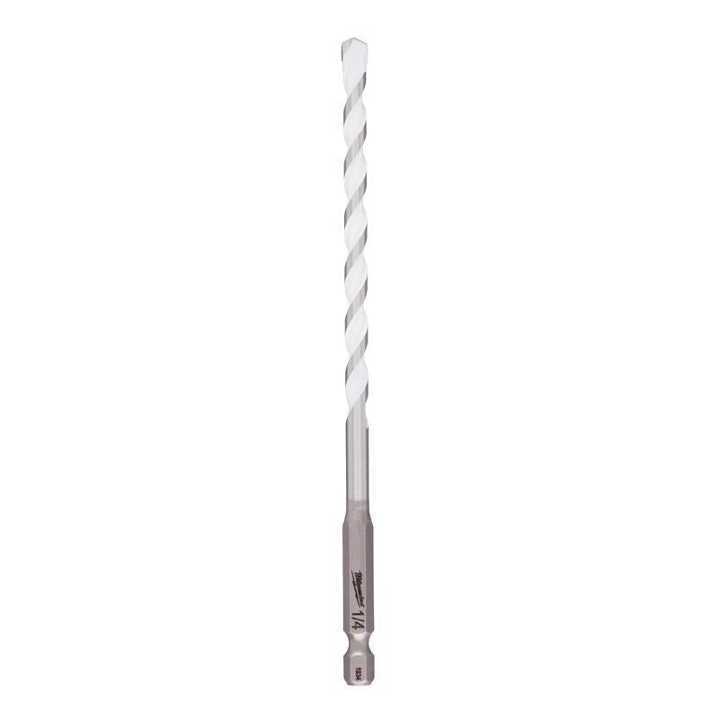 Milwaukee Shockwave 1/4 in. X 6 in. L Carbide Percussion Drill Bit Hex Shank