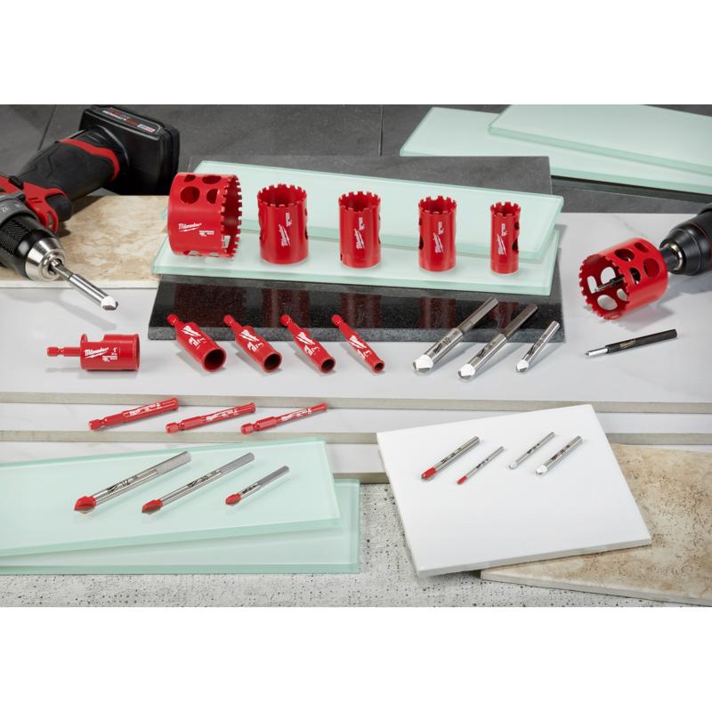 Milwaukee 1/8 in. X 2 in. L Carbide Tipped Glass/Tile Drill Bit Round Shank