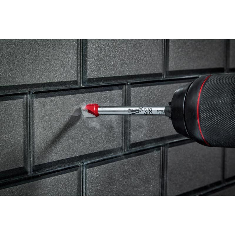 Milwaukee 3/16 in. X 2 in. L Carbide Tipped Glass/Tile Drill Bit Round Shank