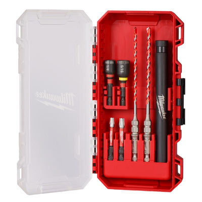 Milwaukee Shockwave 7.74 in. L Carbide Hammer Drill Bit Set Hex Shank 7 pc