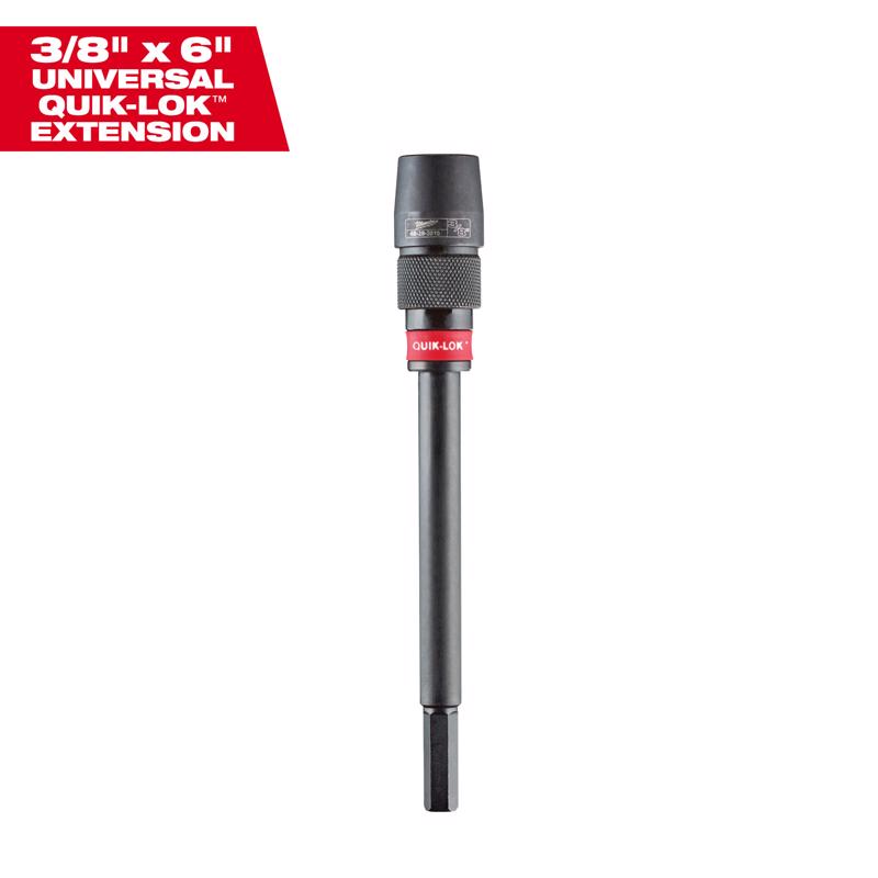 Milwaukee Quik-Lok 3/8 in. X 6 in. L Metal Extension Drill Bit