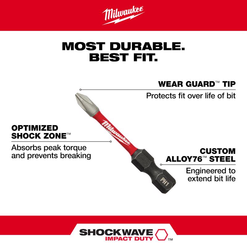 Milwaukee Shockwave Impact Duty Drill and Driver Bit Set Alloy Steel 34 pc