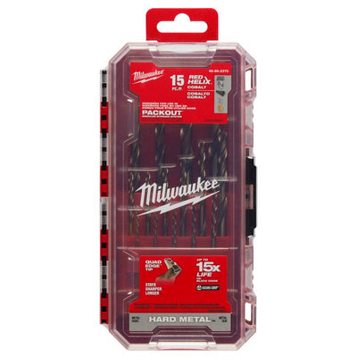 Milwaukee Red Helix Cobalt Drill Bit Set 3-Flat Shank