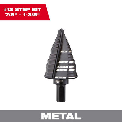 Milwaukee 7/8 - 1-3/8 in. Black Oxide Step Drill Bit