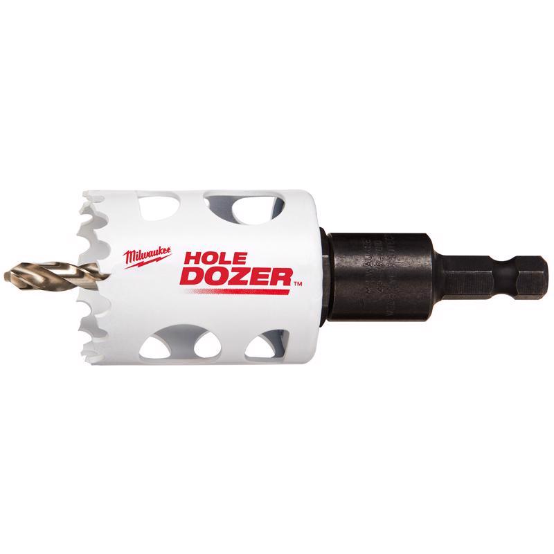 Milwaukee Hole Dozer 1-1/2 in. Bi-Metal 2.7 in. L X 3/8 in. D Hole Saw with Arbor and Pilot Bit