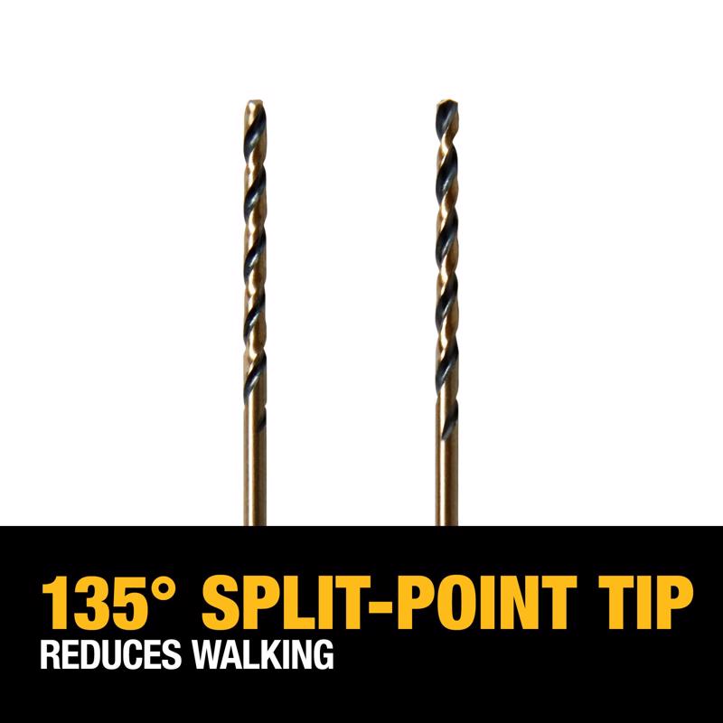 DeWalt Black & Gold 1/16 in. X 1.88 in. L High Speed Steel Drill Bit Straight Shank 2 pc