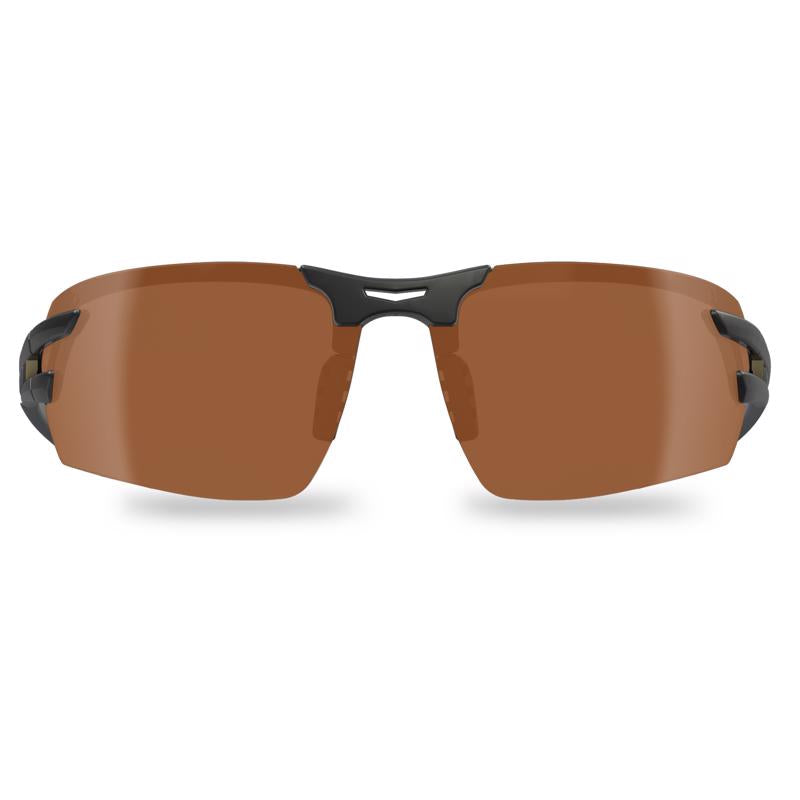 Edge Salita Anti-Fog Vapor Shield Safety Glasses Copper Lens Black Frame