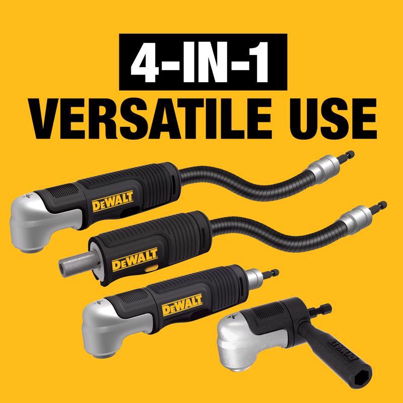 DeWalt ELITE SERIES 12 in. Steel Right Angle Attachment 1/4 in. Hex Shank 3 pc