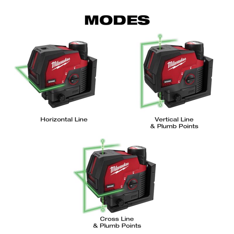 Milwaukee M12 2 beam Self Leveling Cross-Line Laser Kit 165 ft.