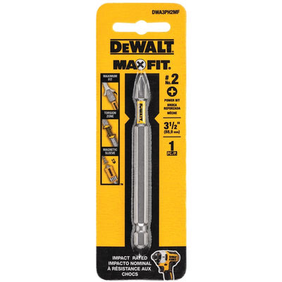 DeWalt Max Fit Phillips #2 X 3.5 in. L Screwdriver Bit Steel