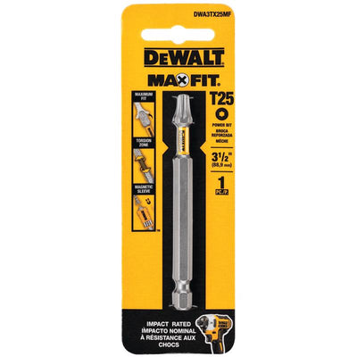 DeWalt Max Fit Torx #25 X 3.5 in. L Screwdriver Bit Steel