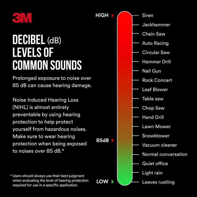 3M 25 dB Professional Hearing Protectors Black