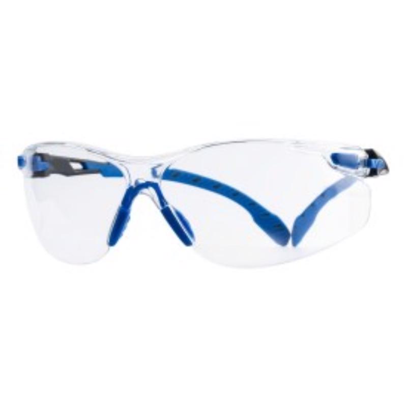 3M Scotchgard Anti-Fog Safety Glasses Clear Lens Black/Blue Frame