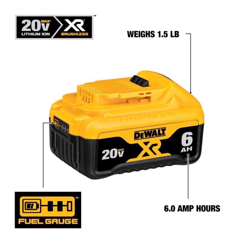 DeWalt 20V MAX DCB206 6 Ah Lithium-Ion Battery Pack