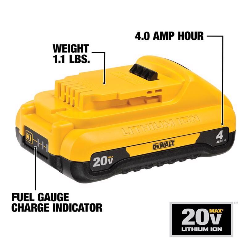 DeWalt 20V MAX DCB240-2 4 Ah Lithium-Ion Compact Battery Combo Pack 2 pc