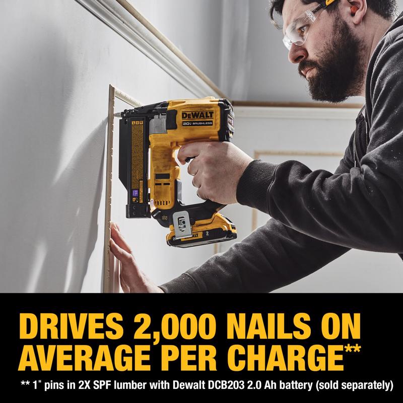 DeWalt 20V MAX ATOMIC 23 Ga. Cordless Compact Pin Nailer Kit (Battery & Charger) 20 V