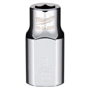 Milwaukee 3/8 in. X 1/2 in. drive SAE 6 Point Standard Socket