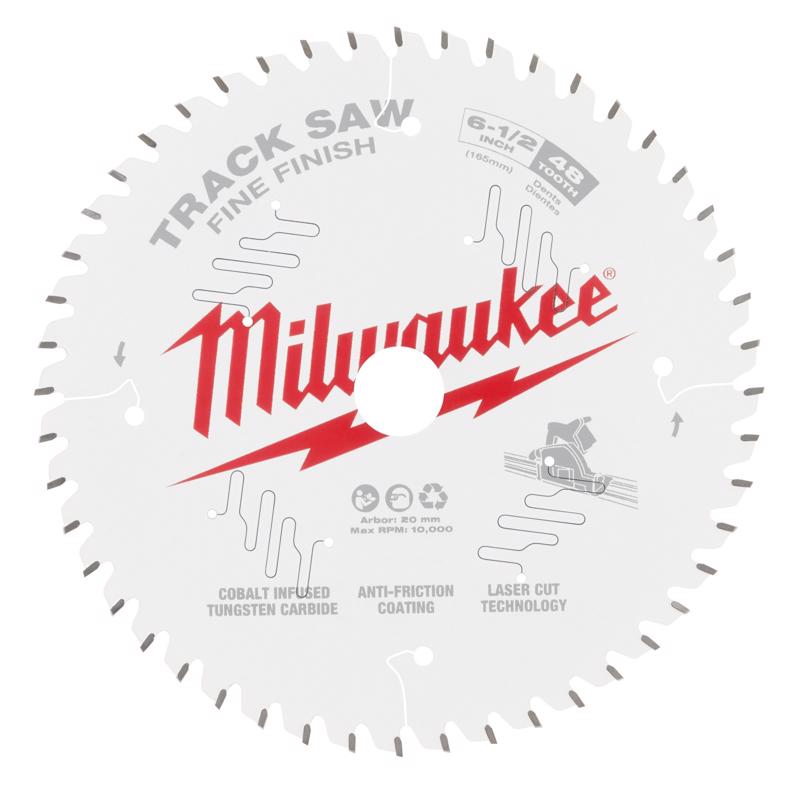 Milwaukee 6-1/2 in. D X 20 mm Tungsten Carbide Track Saw Blade 48 teeth