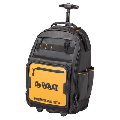 DeWalt Polyester/Tarpaulin Pro Backpack on Wheels Tool Bag 46 pocket Black/Yellow